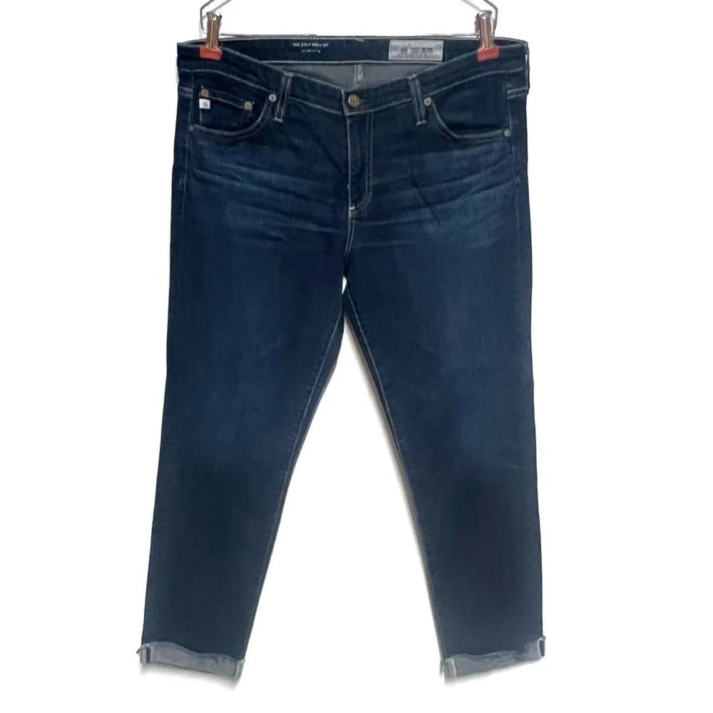 AG-ED Adrianno Goldschmied Stilt Roll Up Cigarette Jeans Sz 32R - Picture 2 of 6